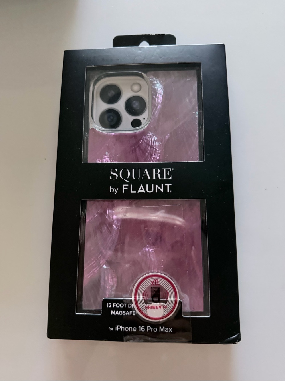 FLAUNT Square Pink MagSafe Case for iPhone 16 Pro Max – New